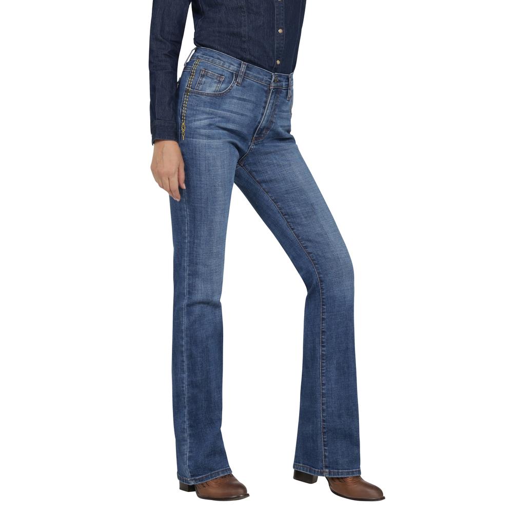 Foto 3 pulgar | Jeans Vaqueros Wrangler High Rise Boot 401 Azul