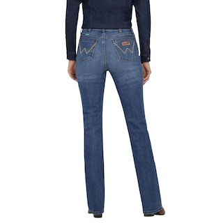 Foto 3 | Jeans Vaqueros Wrangler High Rise Boot 401 Azul