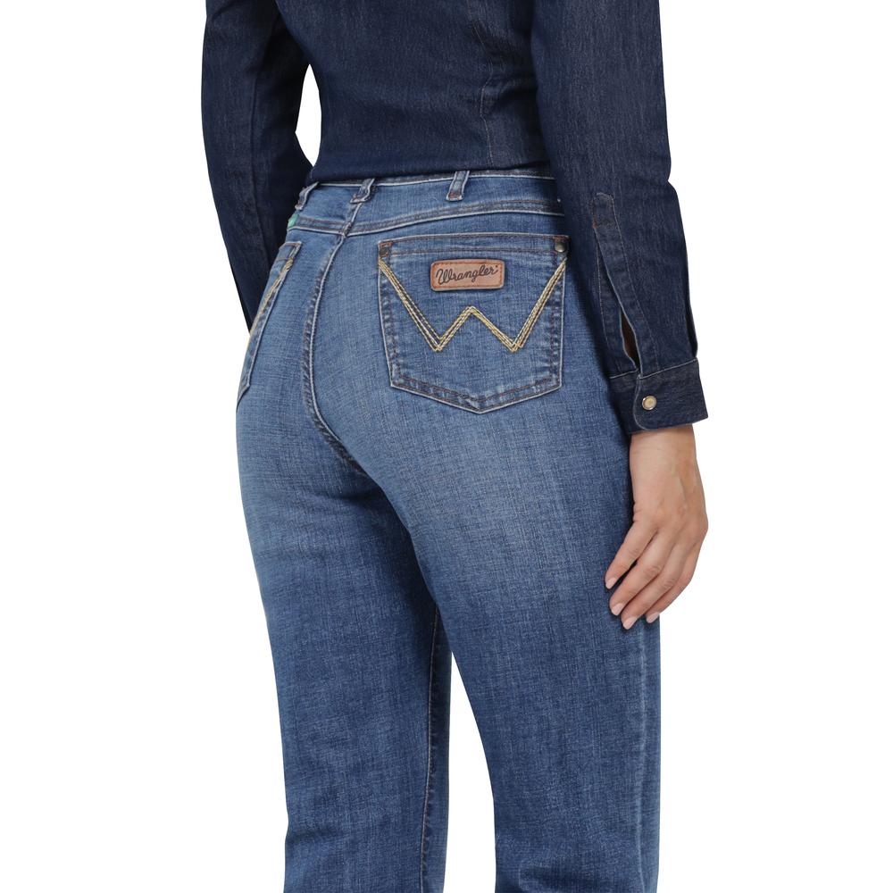 Foto 6 pulgar | Jeans Vaqueros Wrangler High Rise Boot 401 Azul
