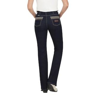 Foto 3 | Jeans Vaqueros Wrangler High Rise Boot 303 Azul