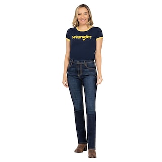 Foto 4 | Jeans Vaqueros Wrangler High Rise Boot 401 Azul