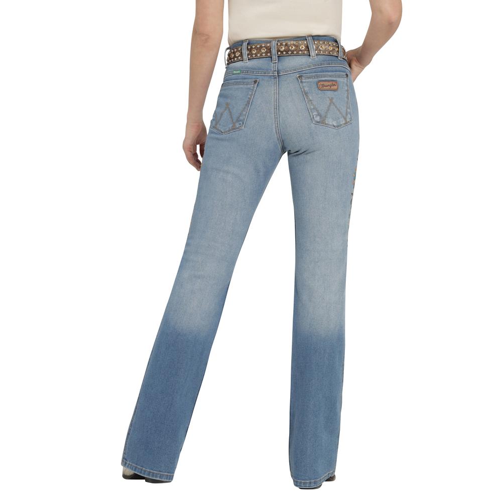Foto 4 pulgar | Jeans Vaquero Mujer Wrangler High Rise Flare 018 Azul