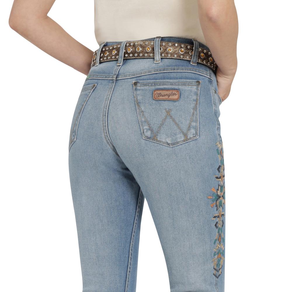 Foto 6 pulgar | Jeans Vaquero Mujer Wrangler High Rise Flare 018 Azul