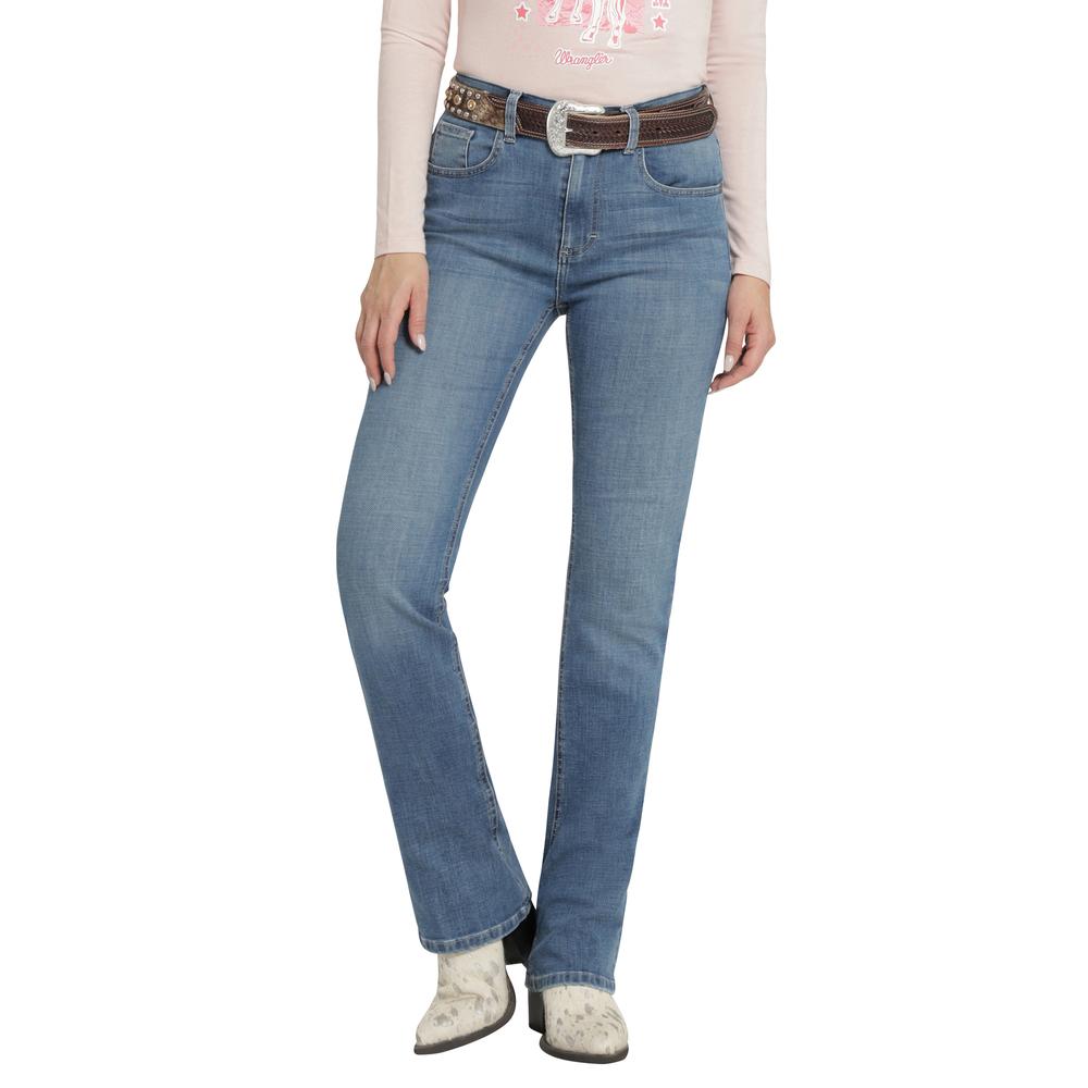 Foto 1 | Jeans Vaquero Mujer Wrangler High Rise Boot 570 Azul