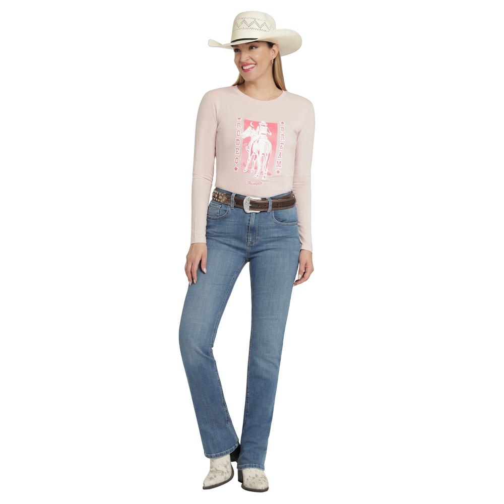 Foto 5 pulgar | Jeans Vaquero Mujer Wrangler High Rise Boot 570 Azul