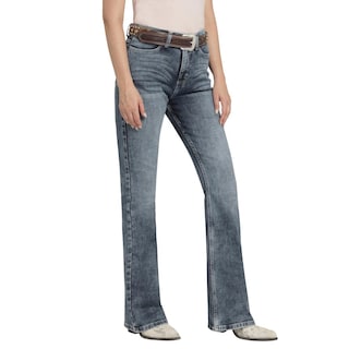 Foto 2 | Jeans Vaquero Mujer Wrangler High Rise Flare 641 Azul