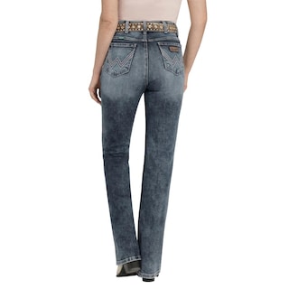 Foto 3 | Jeans Vaquero Mujer Wrangler High Rise Flare 641 Azul