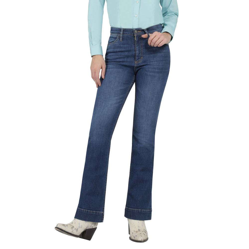 Foto 2 pulgar | Jeans Vaquero Mujer Wrangler High Rise Flare 017 Azul