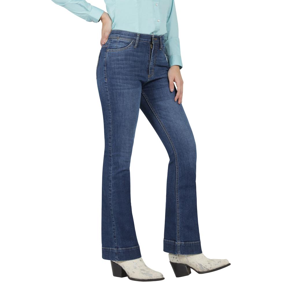 Foto 3 pulgar | Jeans Vaquero Mujer Wrangler High Rise Flare 017 Azul