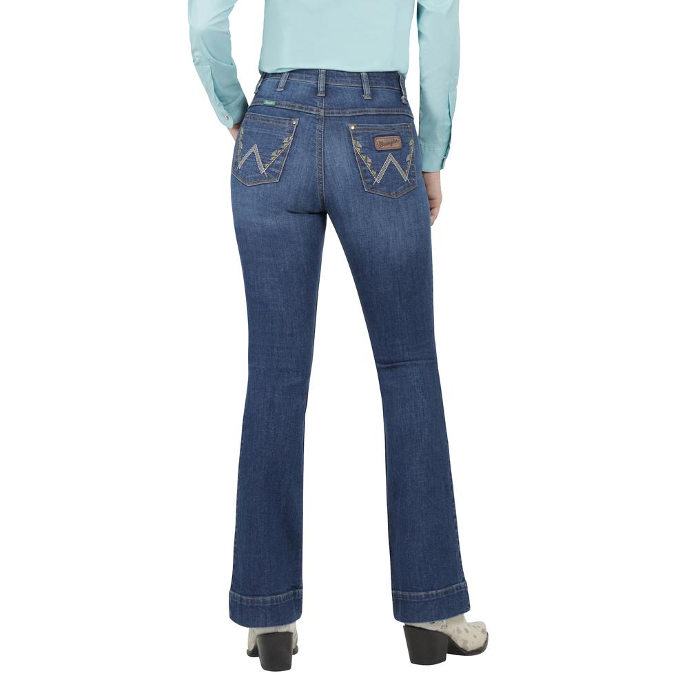 Foto 4 pulgar | Jeans Vaquero Mujer Wrangler High Rise Flare 017 Azul