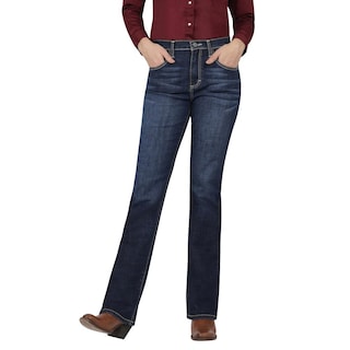 Foto 1 | Jeans Vaquero Mujer Wrangler High Rise Boot 543 Azul