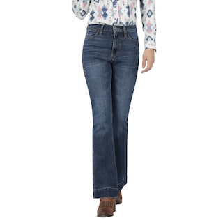 Foto 1 | Jeans Vaquero Mujer Wrangler High Rise Flare 015 Azul
