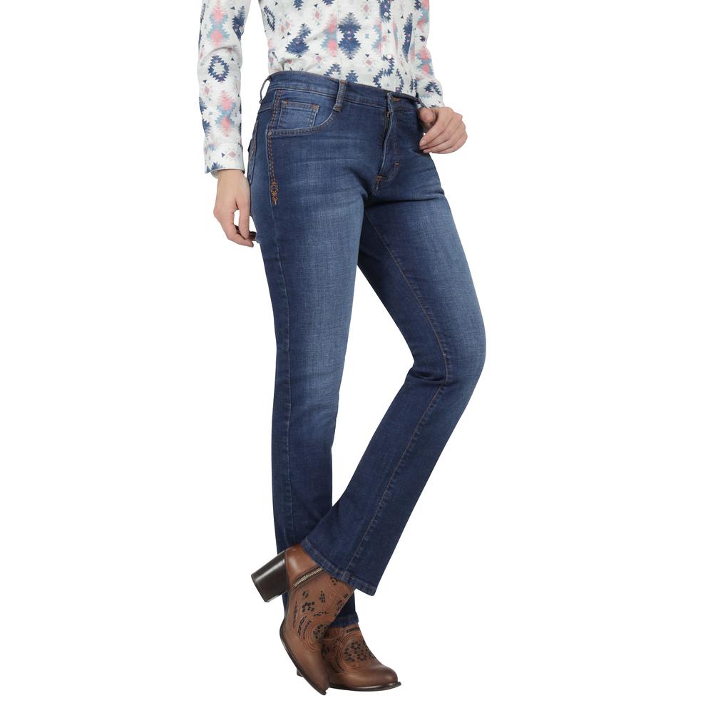 Foto 2 | Jeans Vaquero Mujer Wrangler Slim Fit 993 Azul