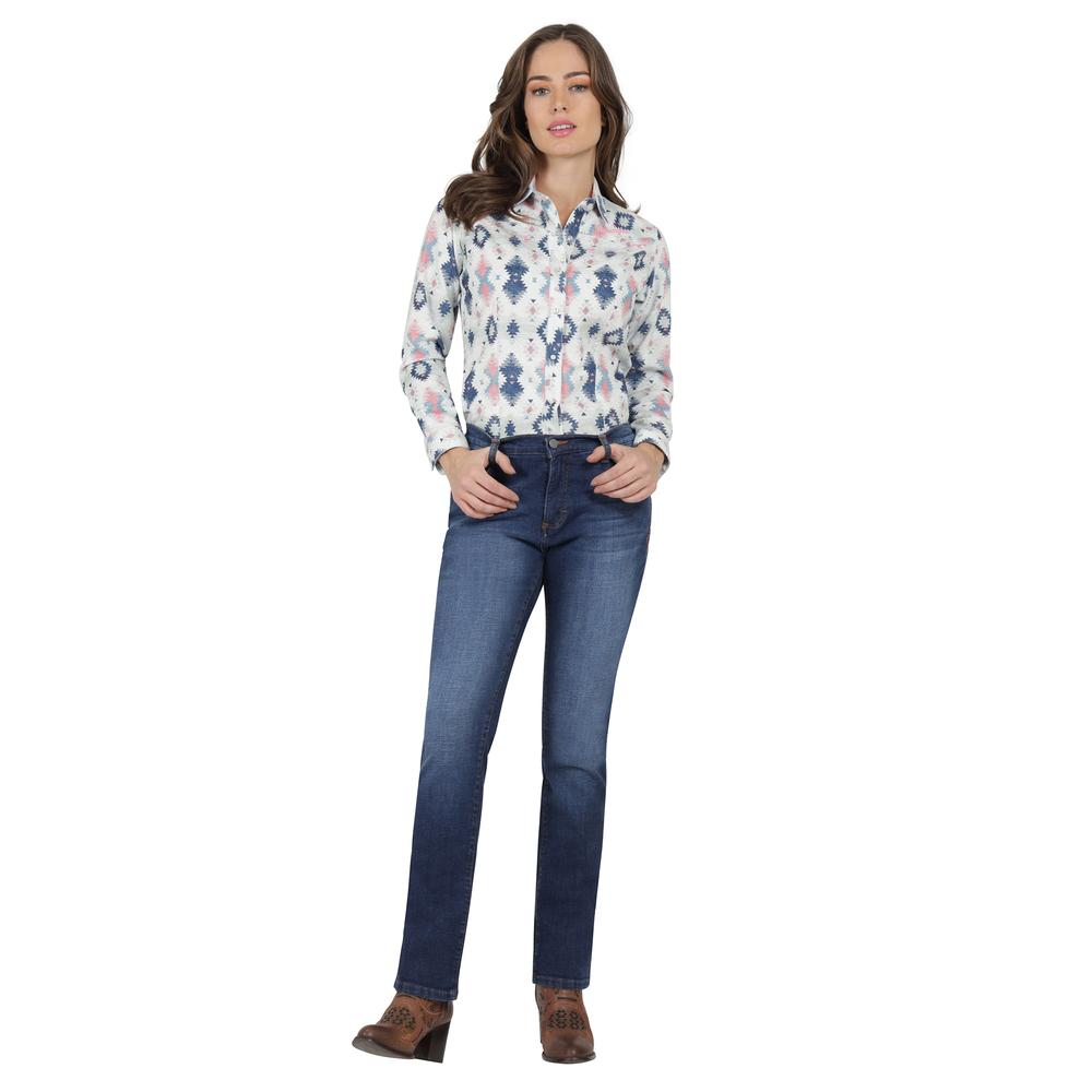 Foto 5 pulgar | Jeans Vaquero Mujer Wrangler Slim Fit 993 Azul