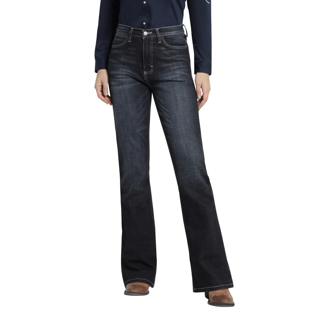 Foto 2 pulgar | Jeans Vaquero Mujer Wrangler High Rise Flare 016 Azul