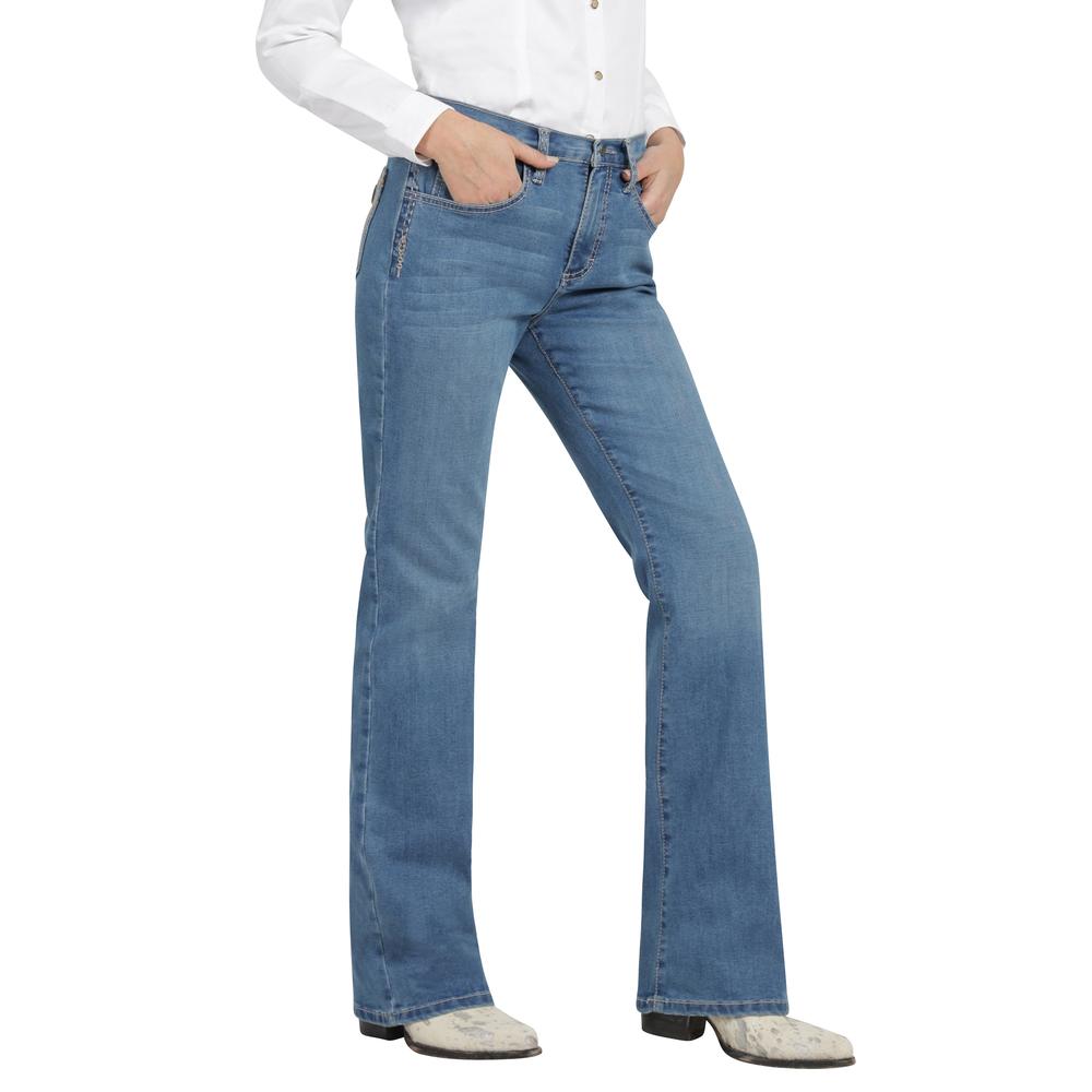 Foto 2 | Jeans Vaquero Mujer Wrangler High Rise Boot 544 Azul