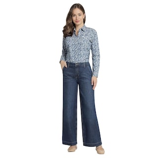 Foto 4 | Jeans Mujer Lee Slim Fit 014 Azul Marino