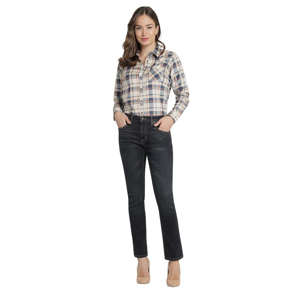 Foto 4 | Jeans Mujer Lee Slim Fit 026 Azul Petroleo