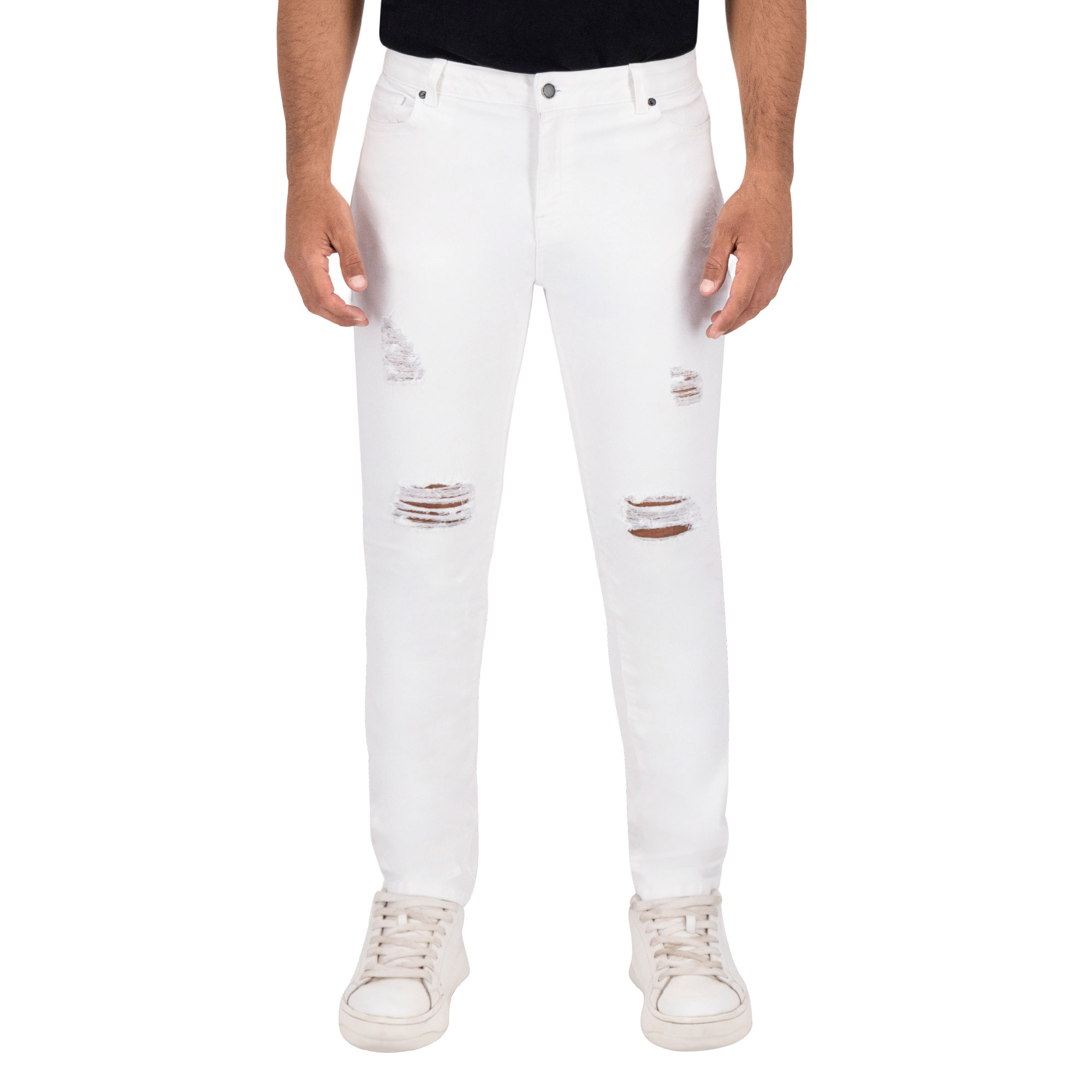 Foto 2 pulgar | Pantalón Slim Britos Jeans Hombre Mezclilla Blanco 803785