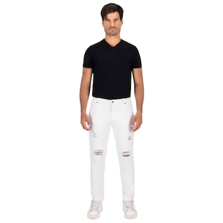 Foto 3 | Pantalón Slim Britos Jeans Hombre Mezclilla Blanco 803785