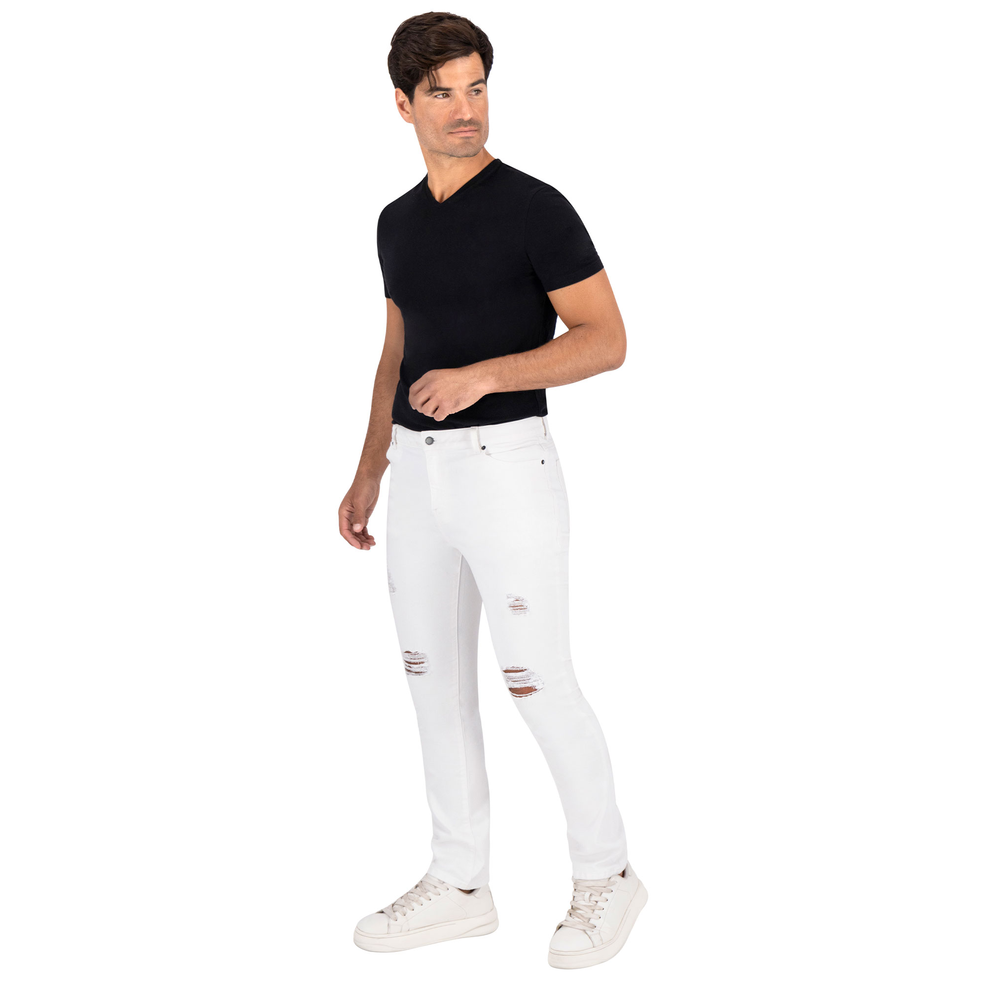 Foto 8 pulgar | Pantalón Slim Britos Jeans Hombre Mezclilla Blanco 803785