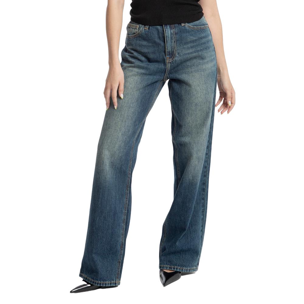 Pantalón Wide Leg Mujer Balam Bl6753 Azul Oscuro