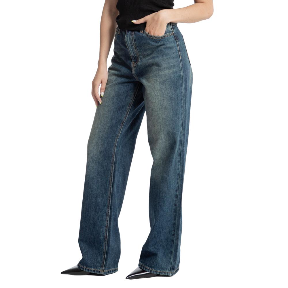 Foto 4 pulgar | Pantalón Wide Leg Mujer Balam Bl6753 Azul Oscuro