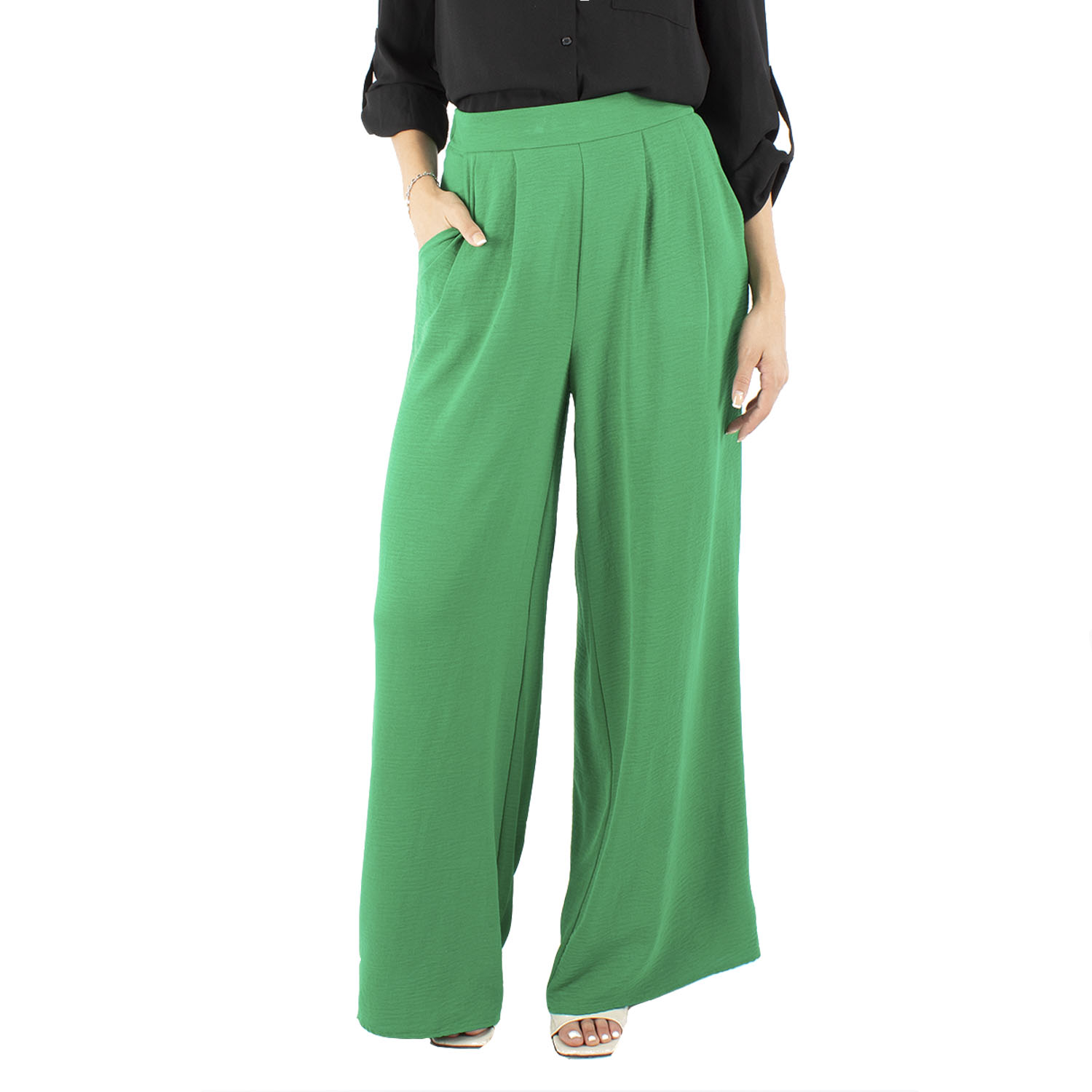 Pantalón Recto Relajado Amad Color Verde