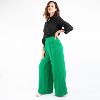 Foto 2 | Pantalón Recto Relajado Amad Color Verde
