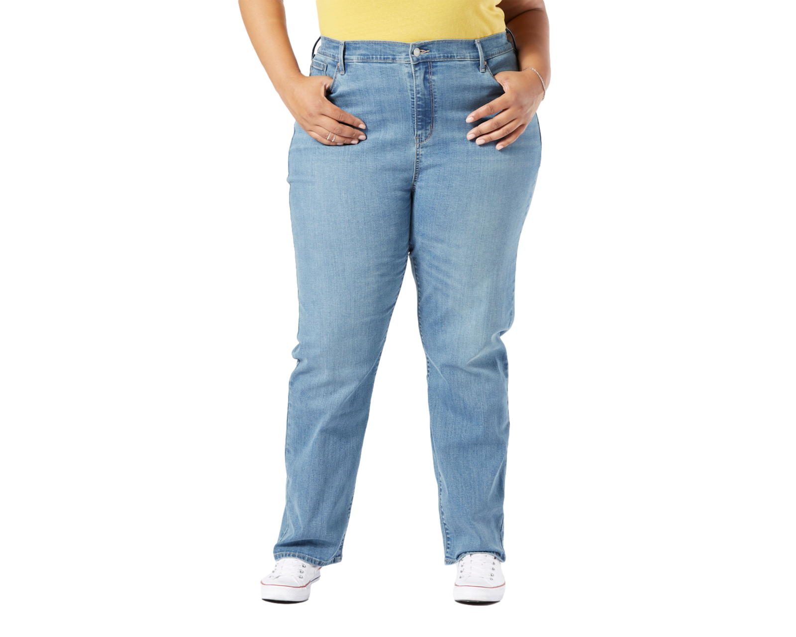 Foto 2 pulgar | Jeans Denizen High-rise Straight A2906-0001 color Azul para Mujer