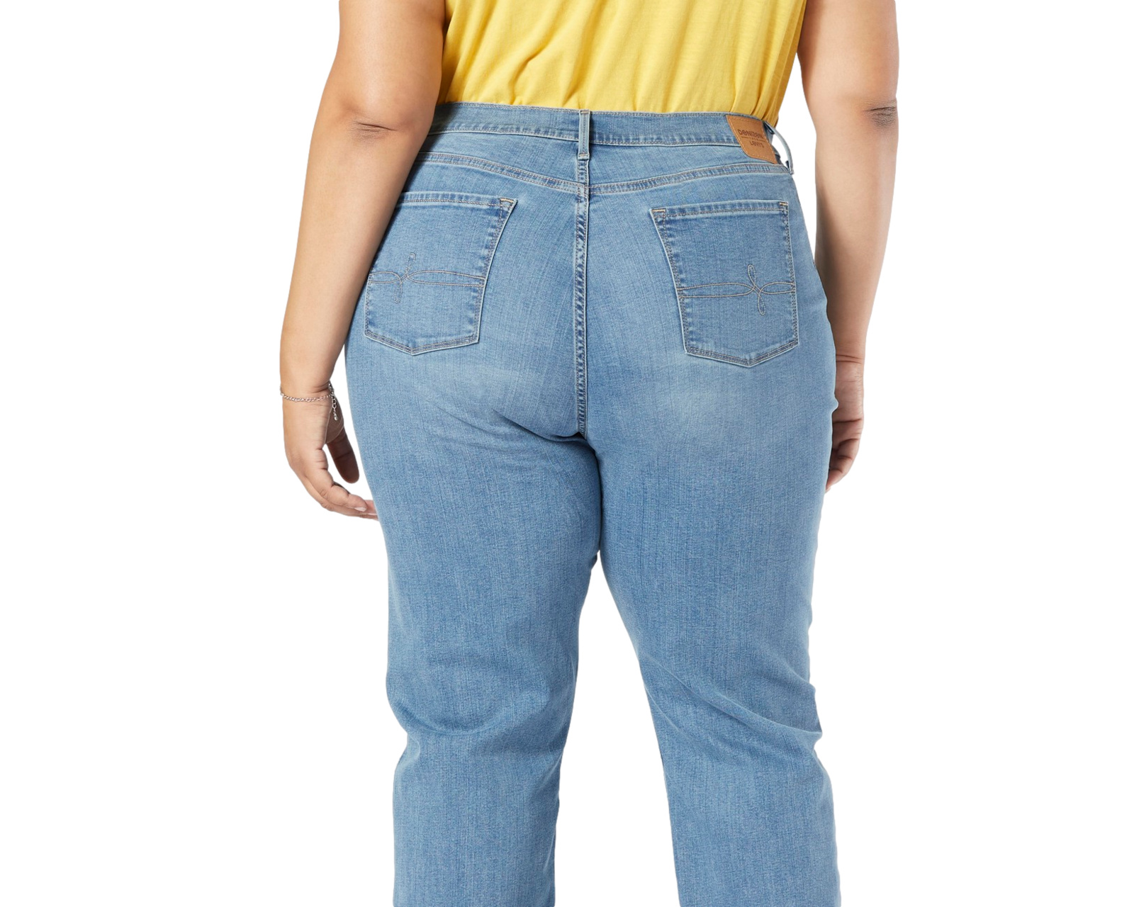 Foto 5 pulgar | Jeans Denizen High-rise Straight A2906-0001 color Azul para Mujer