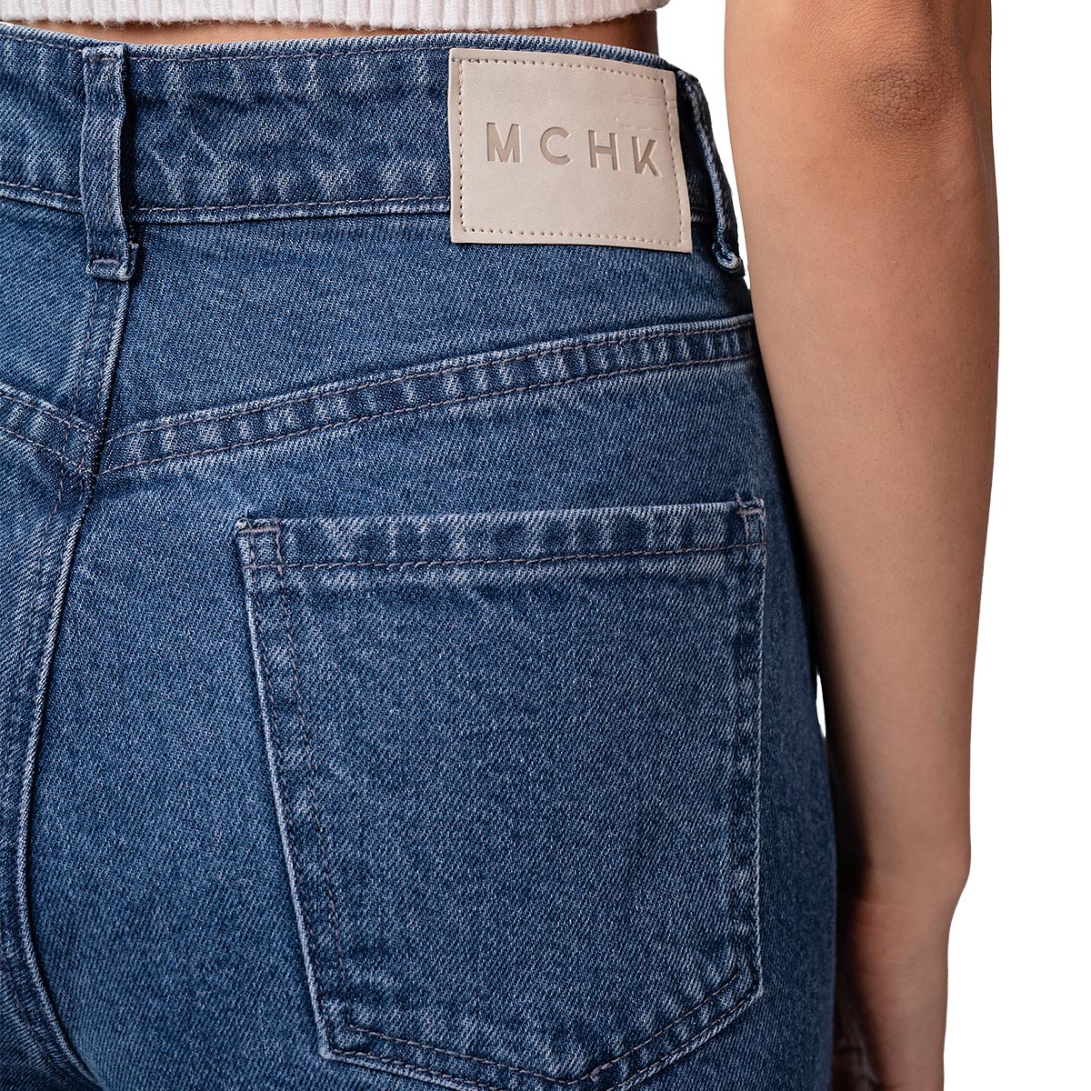 Foto 5 | Jeans de Mezclilla Recto MCHK Azul 6020cTiro Alto para Dama