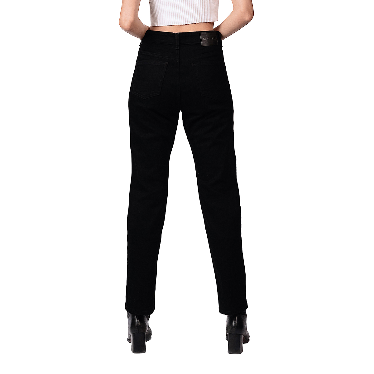 Foto 4 pulgar | Jeans Mchk Corte Recto Negros para Mujer
