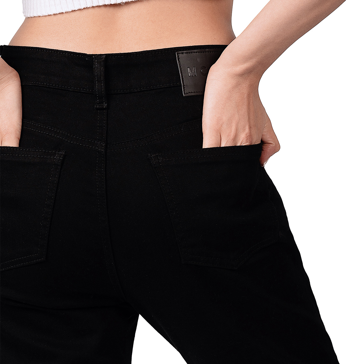 Foto 6 pulgar | Jeans Mchk Corte Recto Negros para Mujer