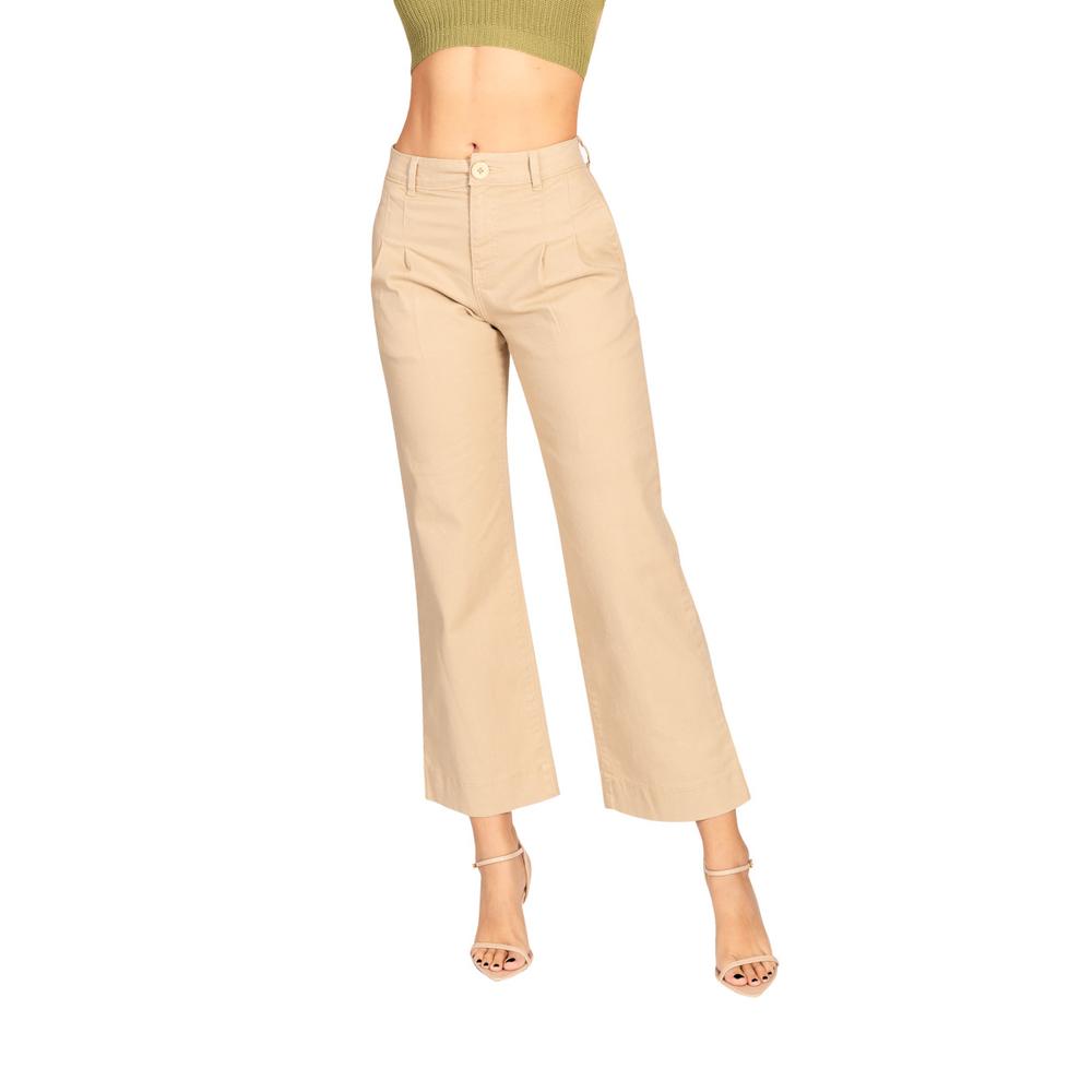 Foto 2 pulgar | Pantalon Recto Jeanswest para Mujer Tiro Alto Beige