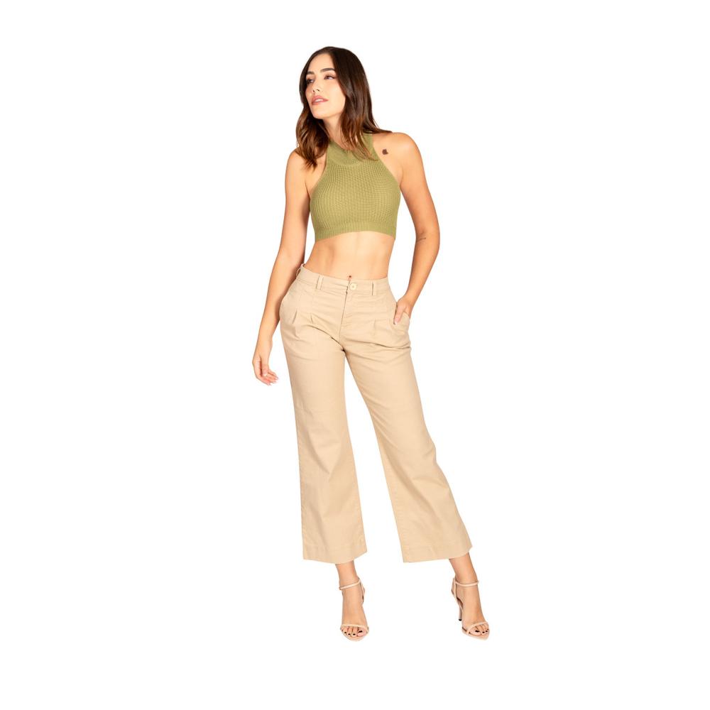 Foto 5 pulgar | Pantalon Recto Jeanswest para Mujer Tiro Alto Beige