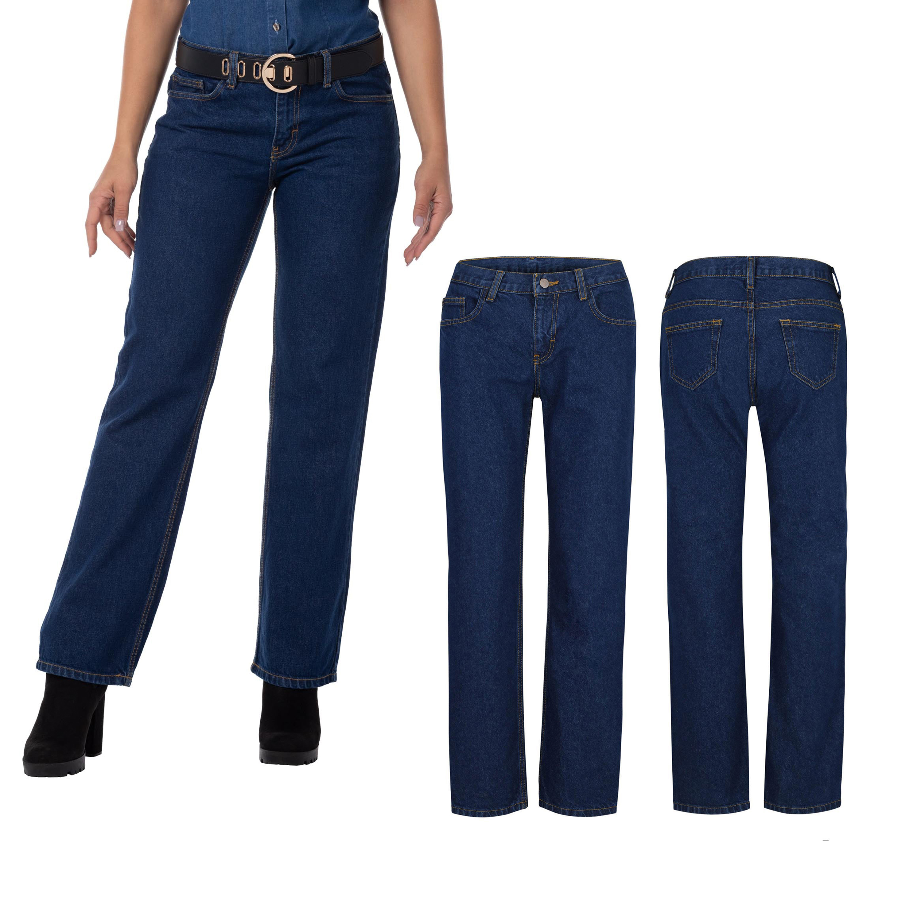 Foto 2 | Pantalón de Mezclilla Yazbek para Dama Azul