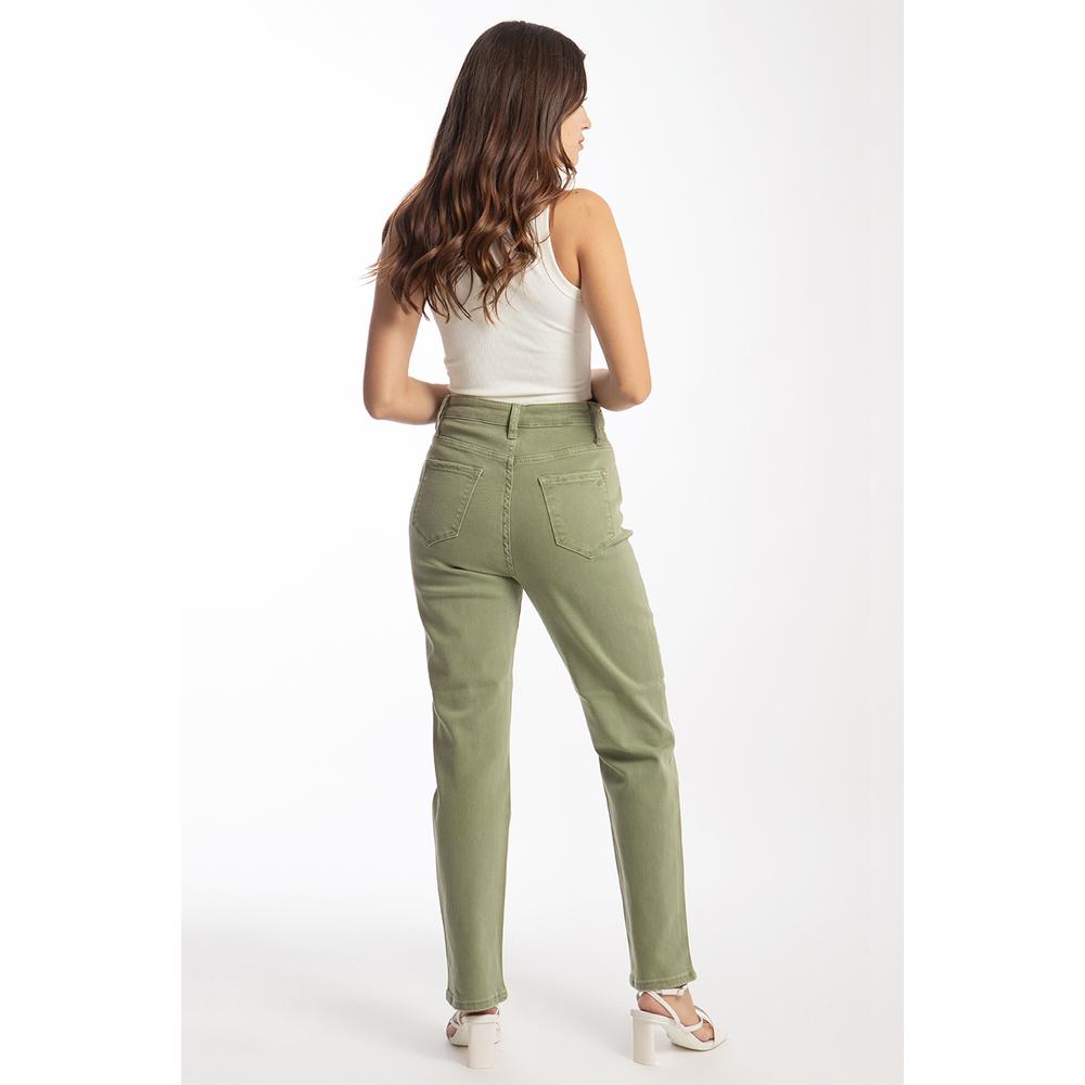 Foto 4 pulgar | Jeans Roman Fashion Cintura Doblada Juvenil 6554 Verde Claro