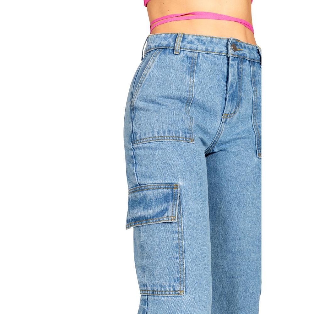 Foto 2 | Pantalón Cargo de Mujer Jeanswest 9418h Azul