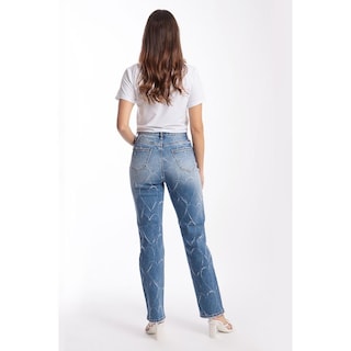 Foto 2 | Jeans De Pierna Recta Corazón /juvenil 6551 Azul