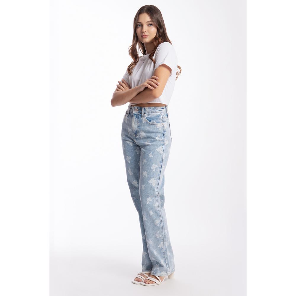 Foto 4 pulgar | Jeans Wide Roman Fashion 6542 Azul para Mujer