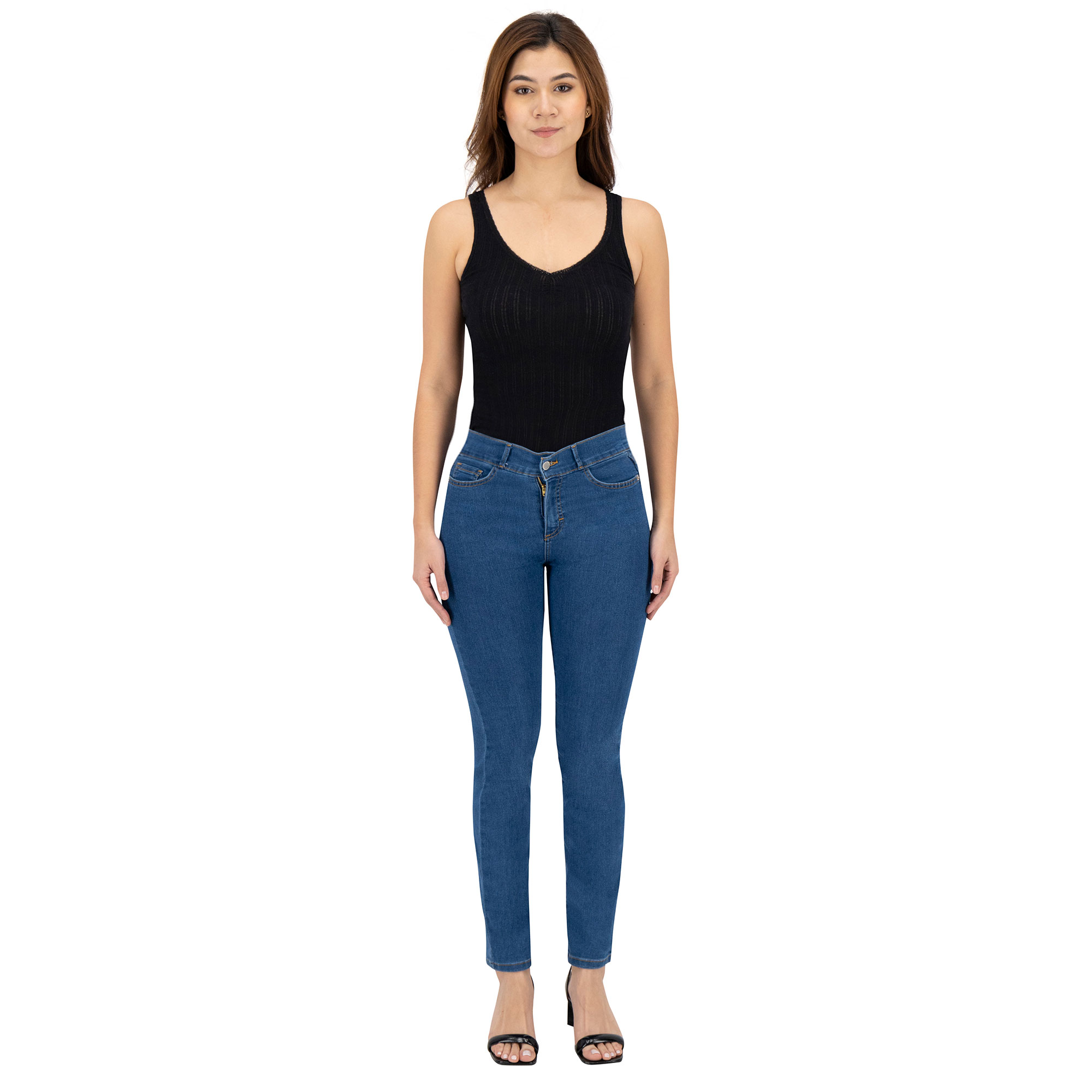 Foto 2 | Jeans Recto Britos Tiro Medio Azul 024789