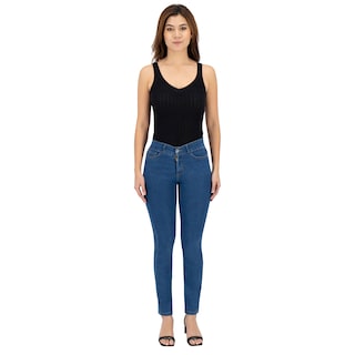 Foto 2 | Jeans Recto Britos Tiro Medio Azul 024789