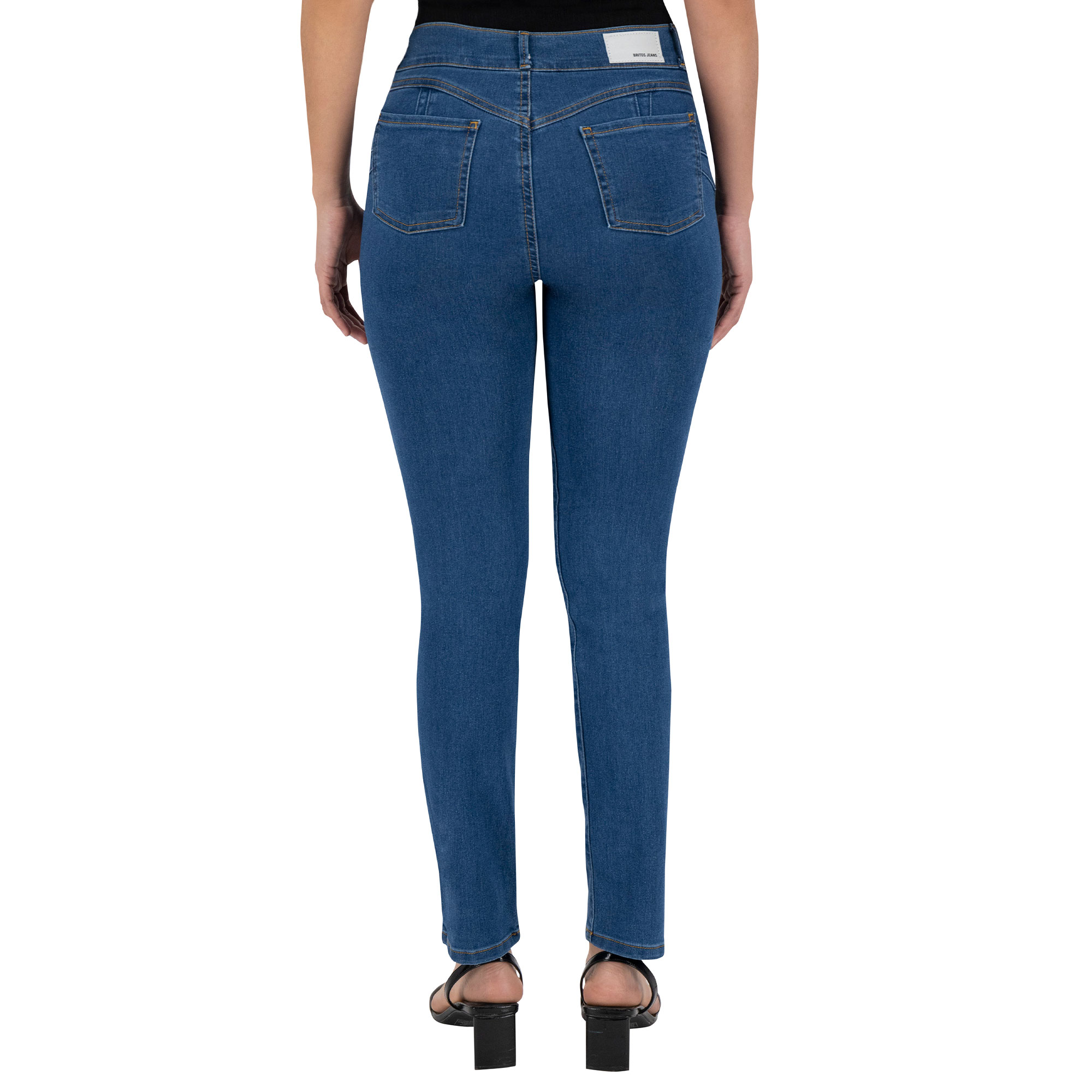 Foto 6 | Jeans Recto Britos Tiro Medio Azul 024789