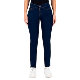 Foto 1 | Jeans Recto Britos Tiro Medio 024787 Azul para Mujer
