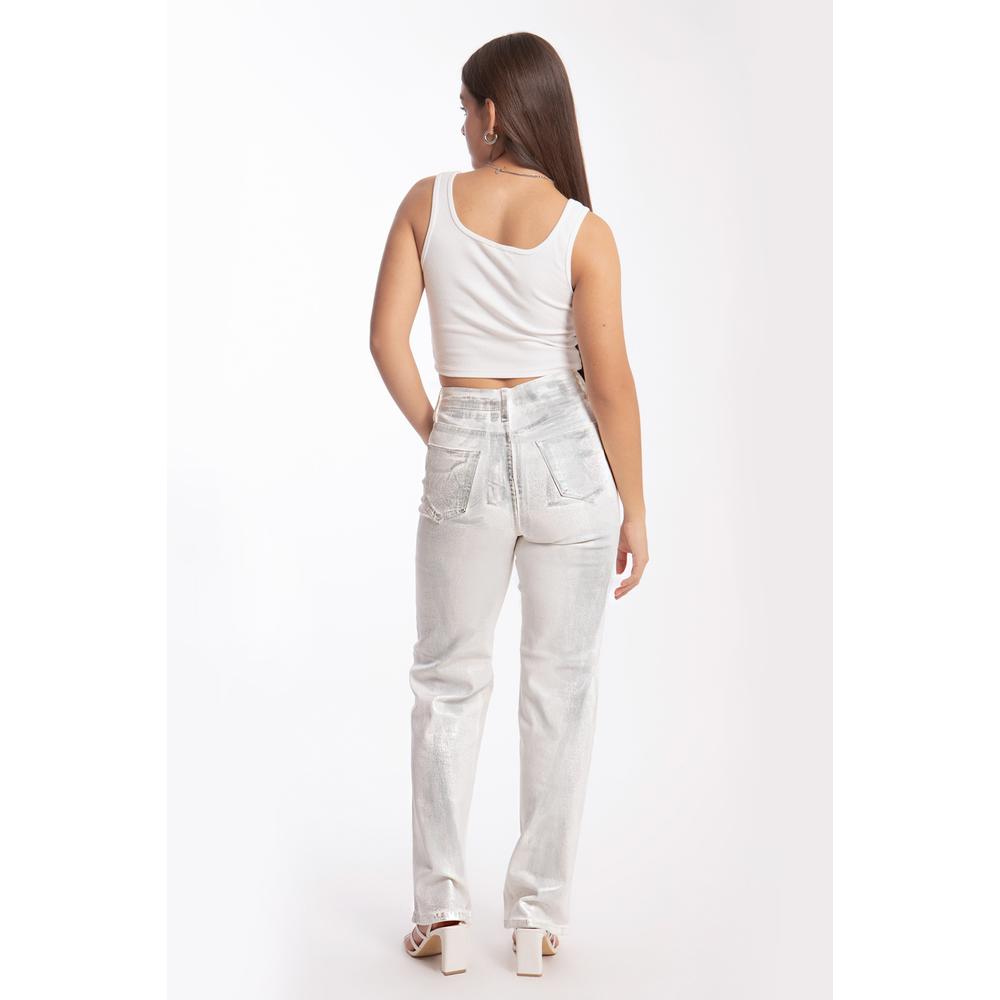 Foto 4 pulgar | Jeans Roman Fashion Efecto Metalizado /Juvenil 6618 Plateado