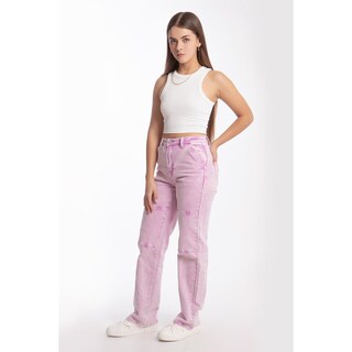 Foto 2 | Jeans Wide Roman Fashion 6621 Lila para Mujer