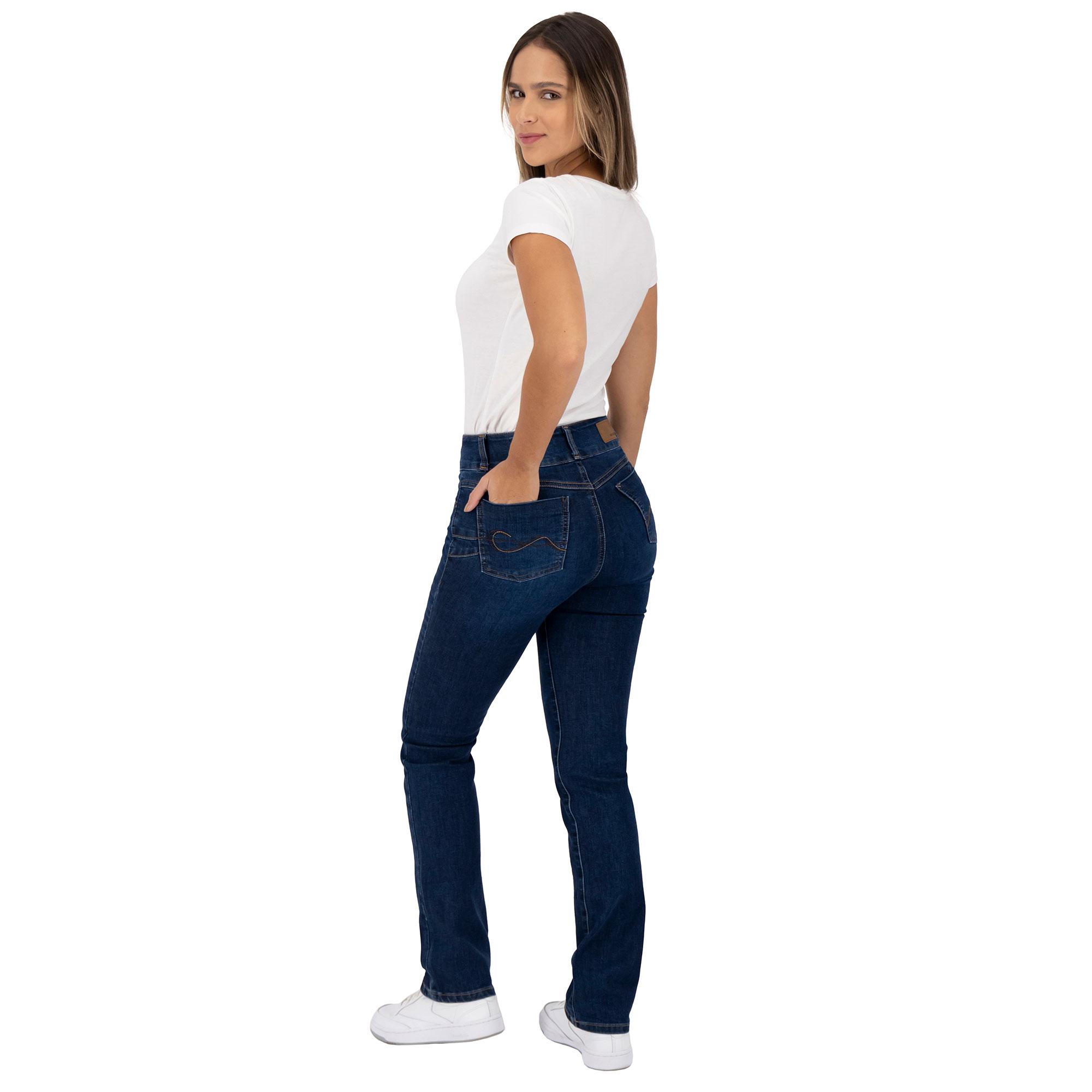 Foto 5 pulgar | Pantalón Recto Britos Jeans Azul para Mujer