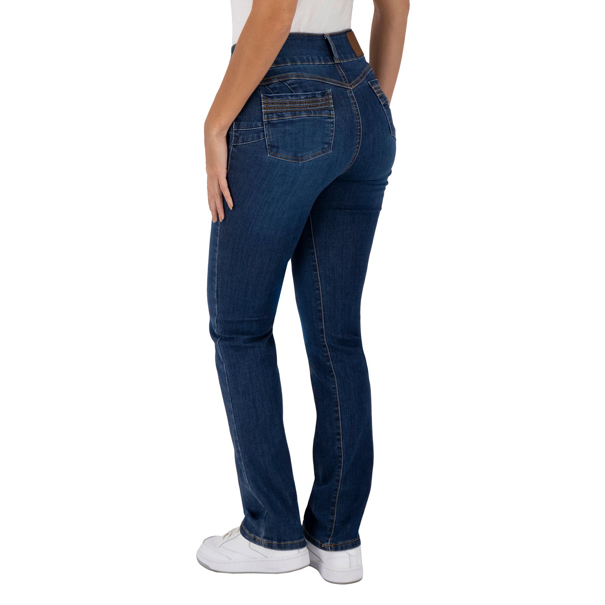 Foto 4 pulgar | Pantalón Recto Britos Jeans Mujer Azul Magic Pomp 025252
