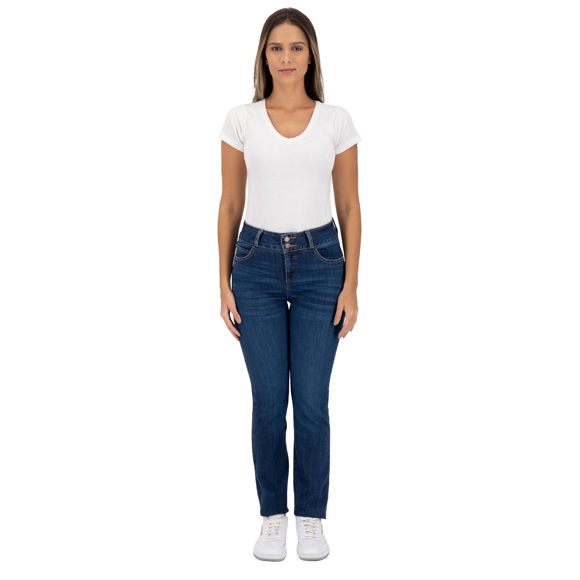 Foto 5 pulgar | Pantalón Recto Britos Jeans Mujer Azul Magic Pomp 025252